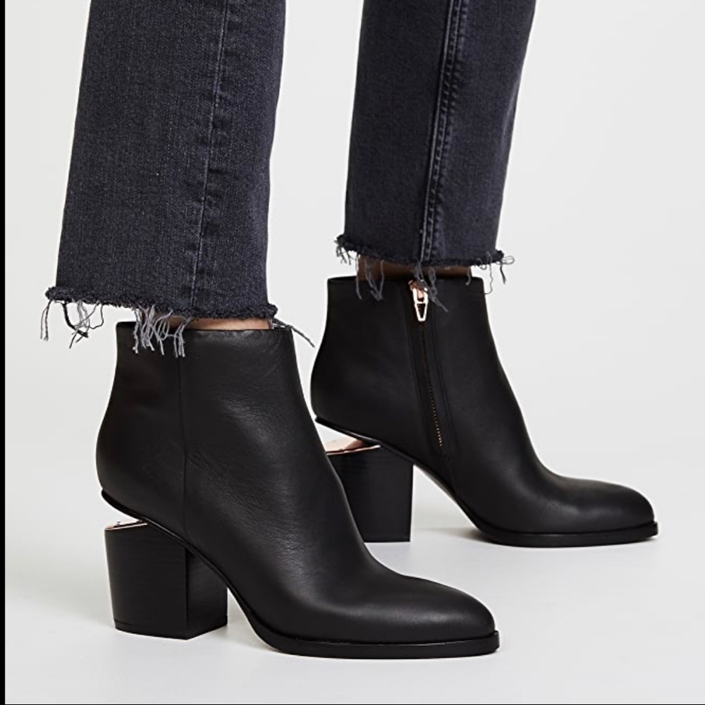 Alexander Wang cut out heel ankle boots